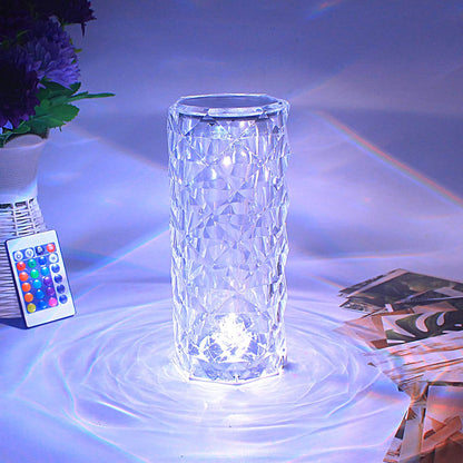 16 Color Daimond Crystal Lamp With Remote LED Crystal Table Lamp (L)