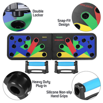 9 in 1 Push Up Board Men & Women Home Gym Body Training Equipment