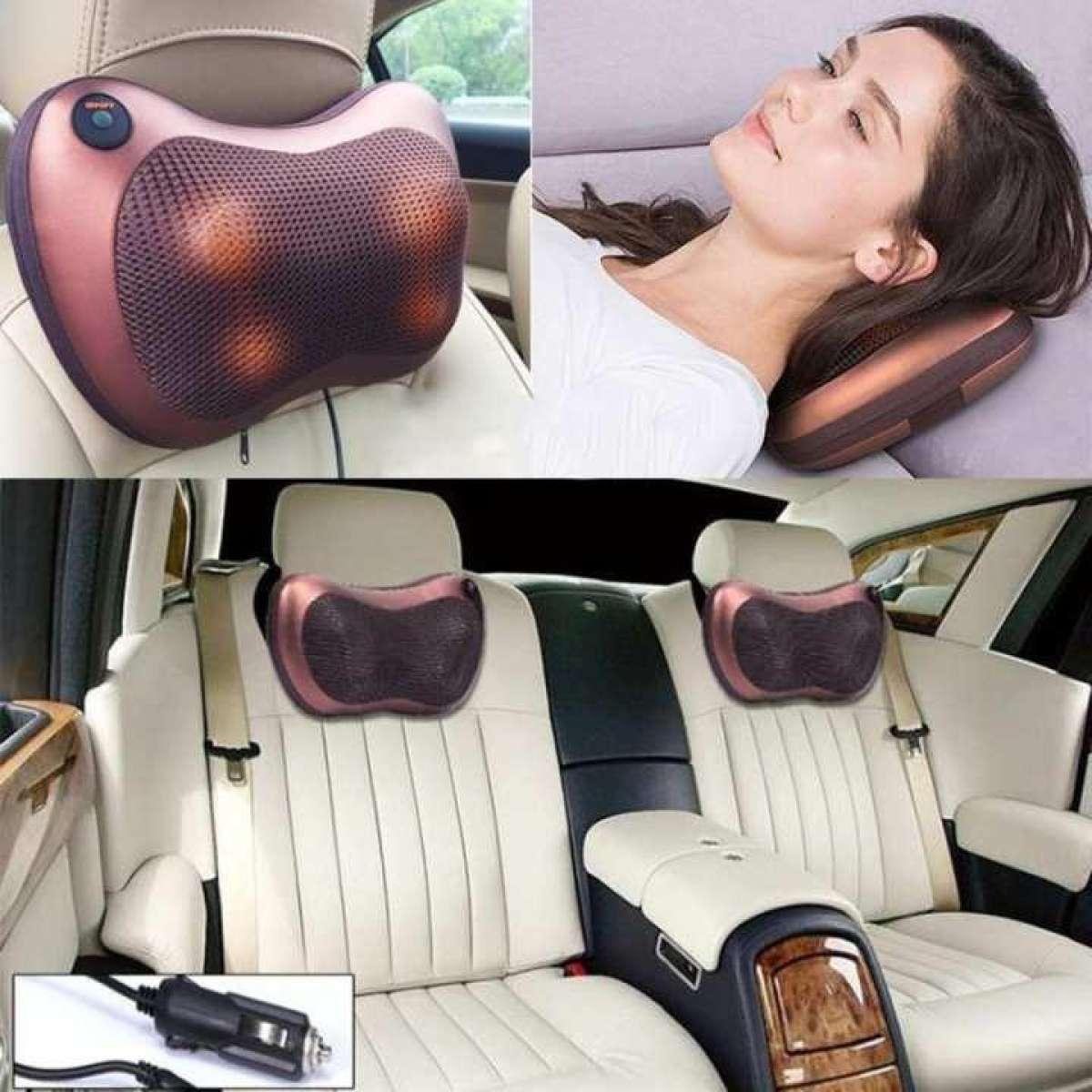 Head Neck Body Massage Pillow Heating Kneading Home Car Dual Use Body Cervical Lumbar Waist Leg Pain Relief Massager Health Care