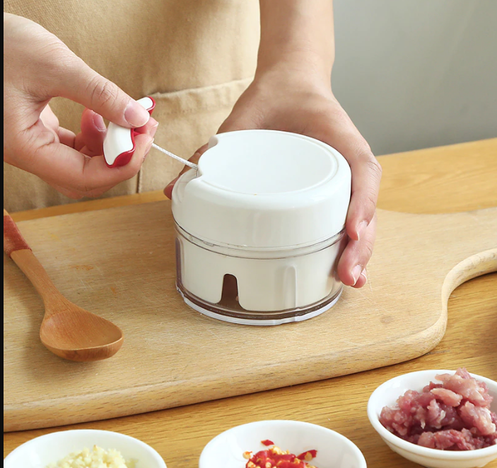 Mini Powerful Meat Grinder Hand-power Food Chopper Mixer